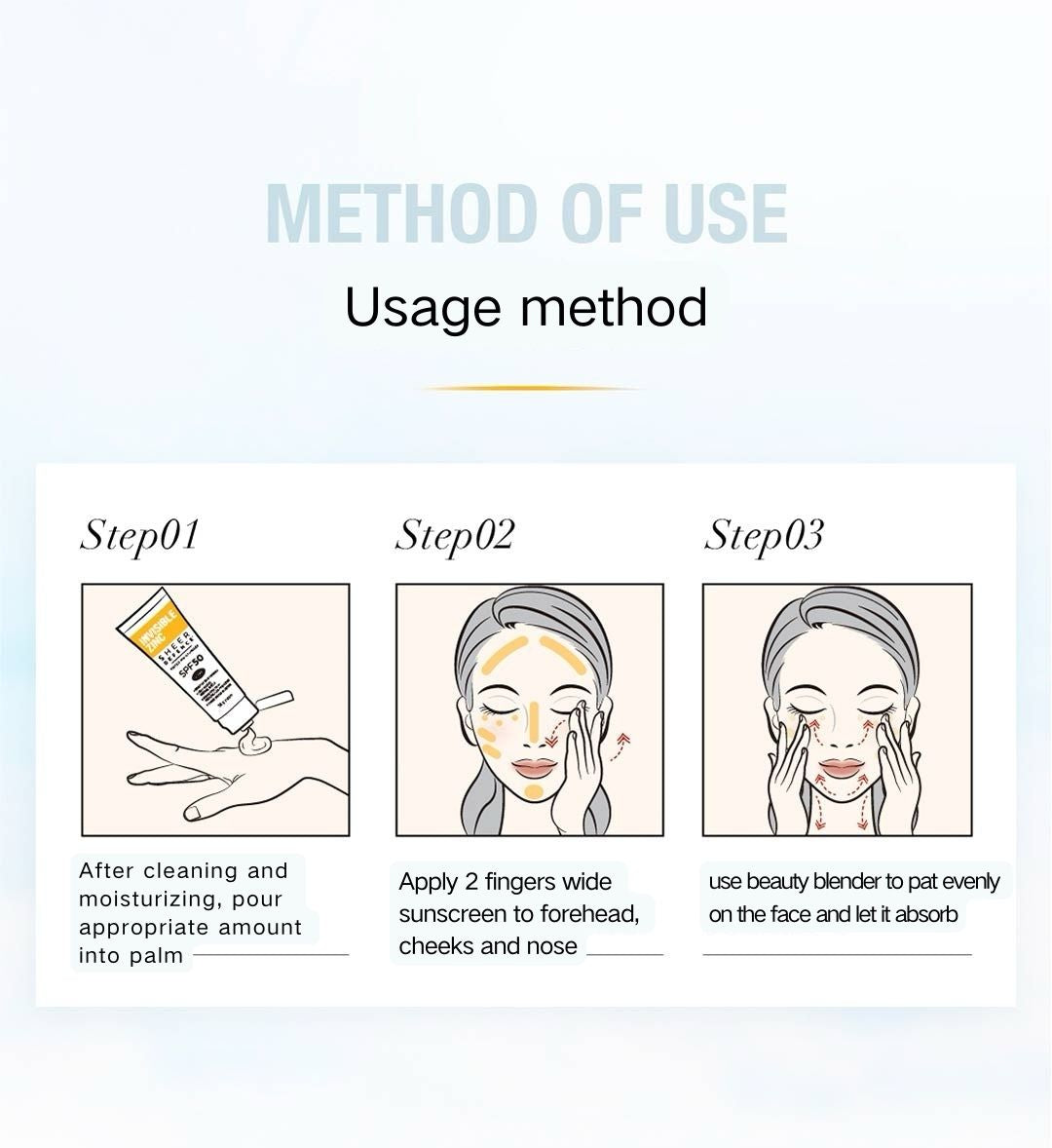 INVISIBLE ZINC Clear High Power Physical Sunscreen SPF50