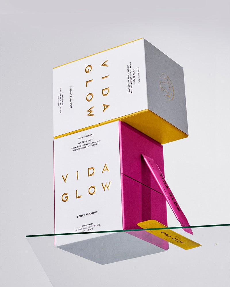Vida Glow Anti-G-Ox Powder-helps the skin effectively defend against glycation, oxidation and inflammation