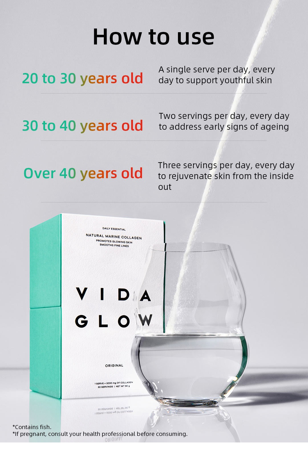 Vida glow natural marine collagen