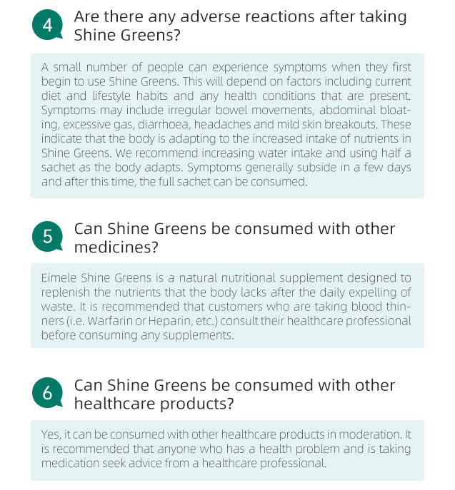 Eimele Shine Greens healthy diet