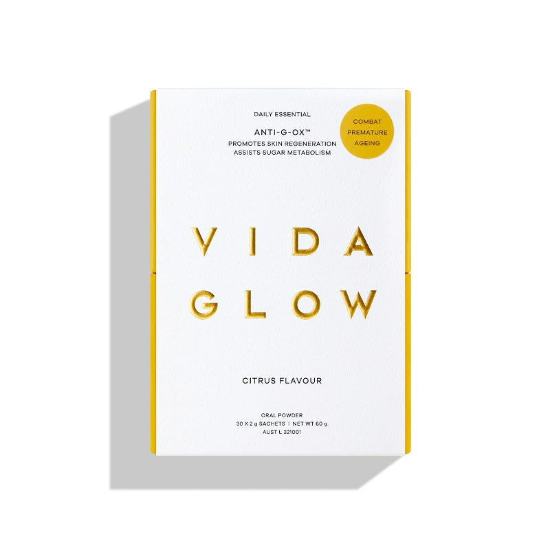Vida Glow Anti-G-Ox Powder-helps the skin effectively defend against glycation, oxidation and inflammation