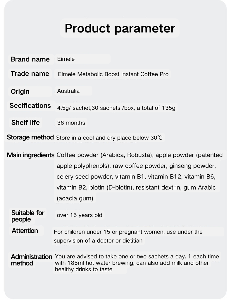 Eimele Metabolism Plus Coffee